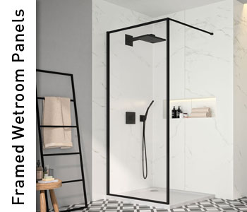 Merlyn Black Framed Wetroom Shower Panels