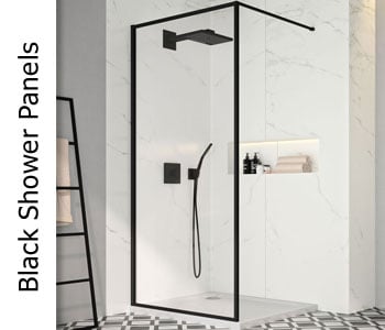 Merlyn Black Shower Wetroom Panels