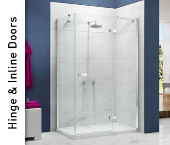 Merlyn Essence Frameless Hinged Shower Doors and Enclosures