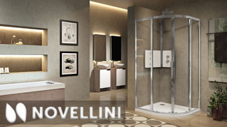 Novellini Lunes 2 R CURVED SLIDING Shower Enclosures