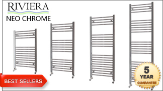 Riviera Neo Chrome Ladder Towel Rails