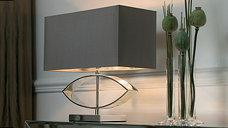 Table Desk and Floor Lights