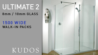 Kudos Ultimate2 1500mm Walk in Shower Packs