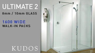 Kudos Ultimate2 1600mm Walk In Shower Packs