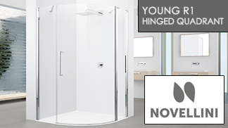 Novellini Young R1 Single Door Hinged Quadrant Shower