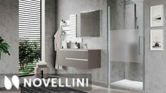 Novellini Young Plus 1B Hinged Shower Doors