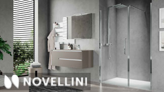 Novellini Young Plus G+F Hinged Inline Shower Doors
