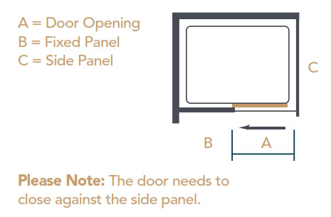 Merlyn Ionic Essence Sliding Door Dimensions