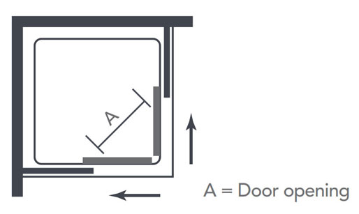 Merlyn Ionic Source Corner Enclosure Dimensions