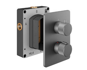 Abacus Anthracite Shower Valves and Accessories - Durable and Elegant