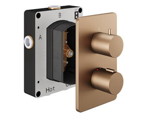 Abacus Brushed Bronze Shower Valves and Accessories - Durable and Elegant