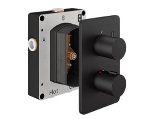Abacus Matt Black Shower Valves and Accessories - Durable and Elegant
