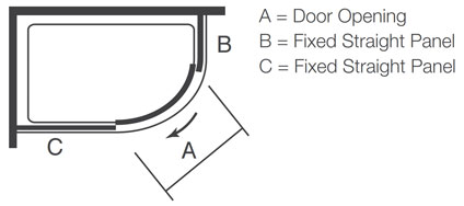 Merlyn MBOX Quadrant Enclosure Dimensions