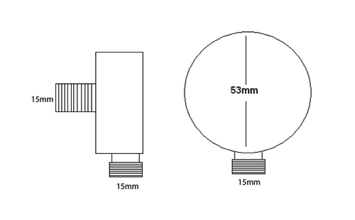 Crosswater Standard Wall Outlet Dimension