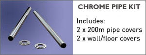 Chrome pipe installation kit
