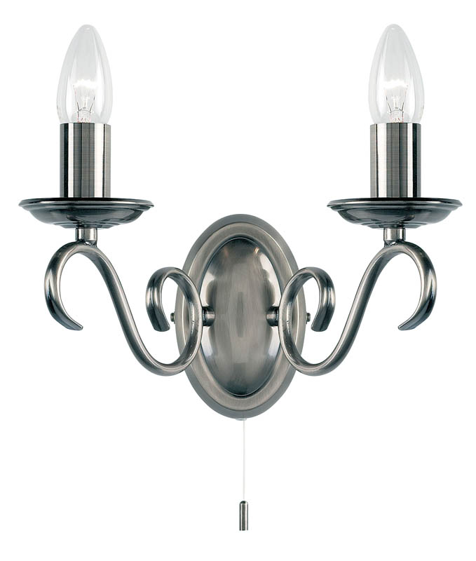 Endon Bernice Candle Wall Light 2030 2as - Silver Candle Wall Lights Endon Bernice Candle Wall Light 2030 2as - Silver Candle Wall Lights