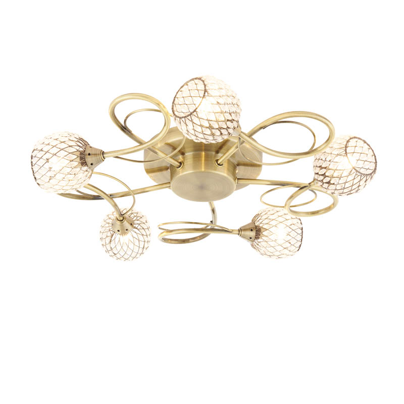 Endon Aherne Multi Arm Glass Halogen Ceiling Light 73757 73757