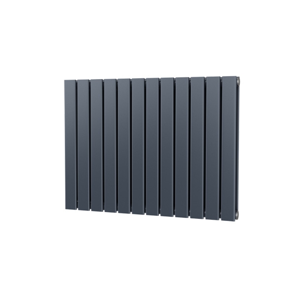 Riviera Anthracite Plano Flat Tube Designer Radiator Double Sided