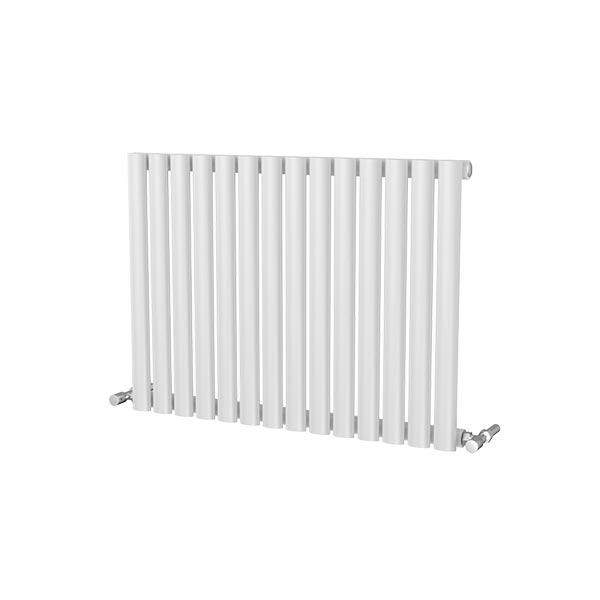 Riviera Ovalo White Elliptical Tube Designer Radiator Single Sided 600 ...