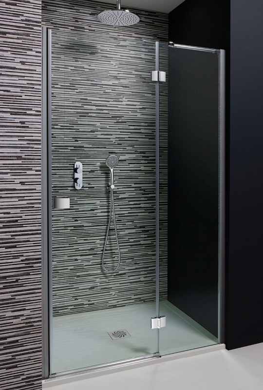 Simpsons Design 900mm Hinged Shower Door With Inline Panel
