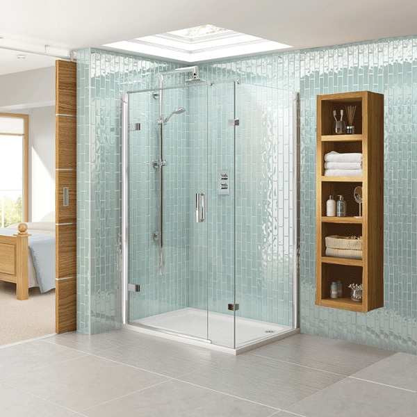 Aqata Spectra SP458 Hinged Shower Enclosure with Inline Panel 900 x 760