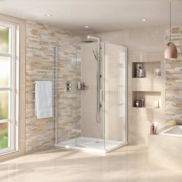 Aqata Spectra SP460 Hinged Corner Shower Enclosure and Inline Panel 1100 x 900