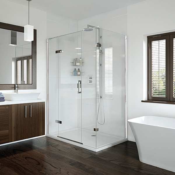 Aqata Spectra SP475 Hinged Shower Enclosure and Inline Panels 1600 x 800