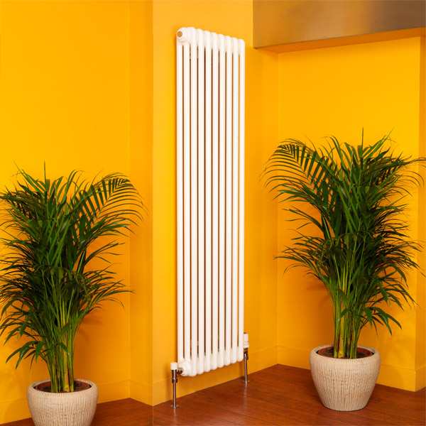 Apollo Roma 2 Column Vertical Steel Column Radiator 2000 x 214mm 2C20H200