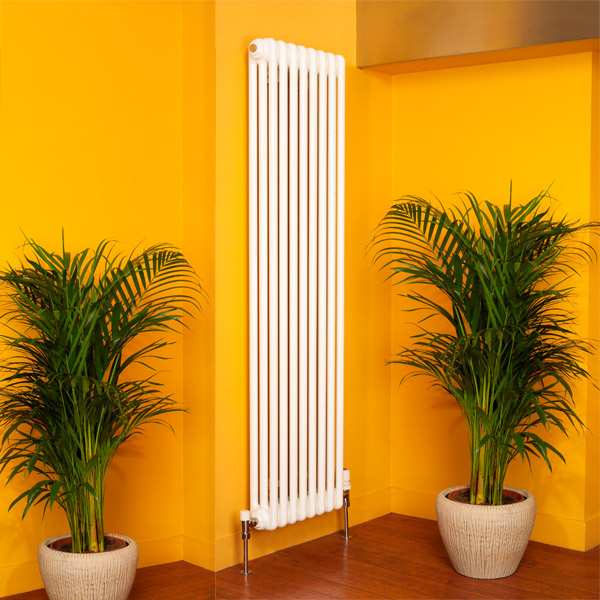 Apollo Roma 2 Column Vertical Steel Column Radiator 1500 x 398mm 2C15H400