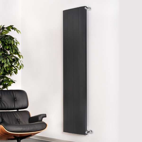 Apollo Malpensa Curved Aluminium Anthracite Designer Radiator 1800 x 476mm MALC18H4S