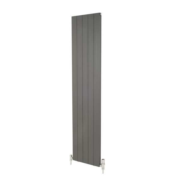 Apollo Malpensa Flat Aluminium Anthracite Designer Radiator 1830 x 400mm