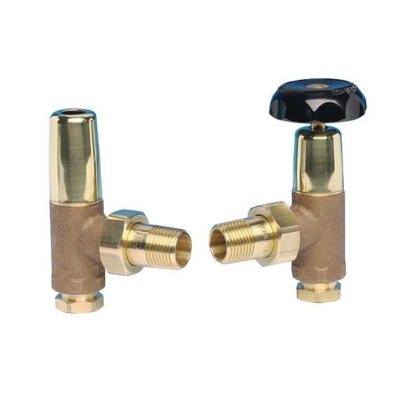 Apollo Traditional Brass Roundhead Manual Radiator Valves