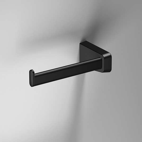 Sonia S6 Black Open Toilet Roll Holder Left Black 166480