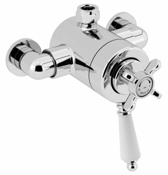 Bristan 1901 Exposed Concentric Chrome Top Outlet Shower Valve Only N2 CSHXTVO C