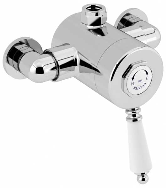 Bristan 1901 Exposed Sequential Chrome Top Outlet Shower Valve Only N2 SQSHXTVO C