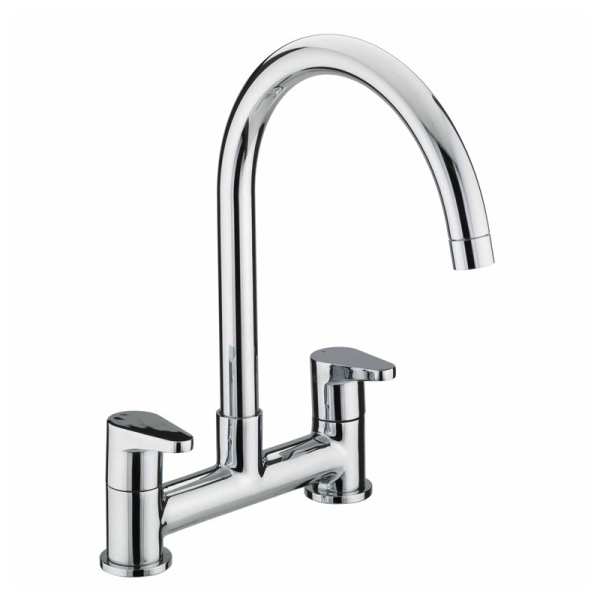 Bristan Quest Chrome Deck Mounted Kitchen Mixer Tap QST DSM C