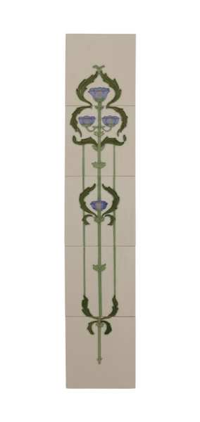 Carron Set of 10 Flowers With Swags Tiles LGC011