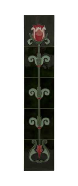 Carron Set of 10 Red And White Tulip Tiles LGC018