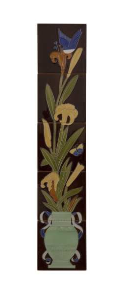 Carron Set of 10 Strip Bird And Flowers Tiles LGC086