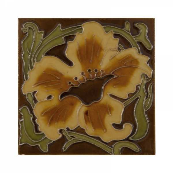 Carron Set of 10 Yellow Flower Tiles LGC091