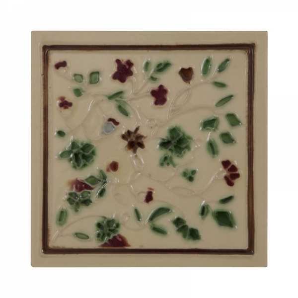 Carron Set of 10 Red and Green on Cream Tiles LGC094
