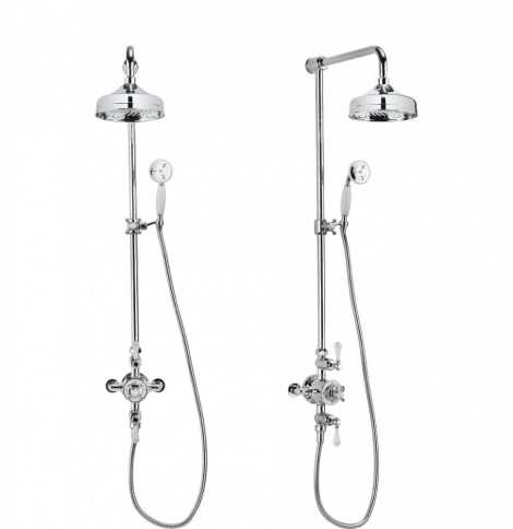 Crosswater Belgravia Thermostatic Shower Valve With Fixed Head Chrome BEL_SLIDER