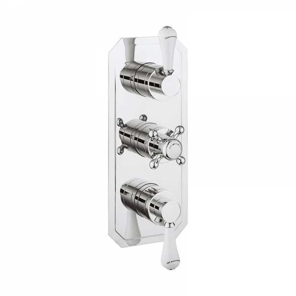 Crosswater Belgravia Lever Thermostatic Shower Valve With 3 Way Diverter Chrome BL3000RC_LV VS+