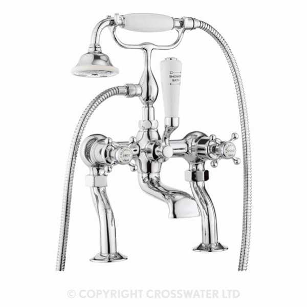 Crosswater Belgravia Crosshead Bath Shower Mixer Tap With Kit BL422DC