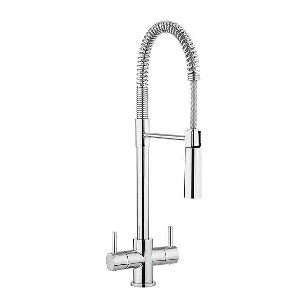 Crosswater Cook Dual Control Kitchen Mixer Tap with Flex Spray