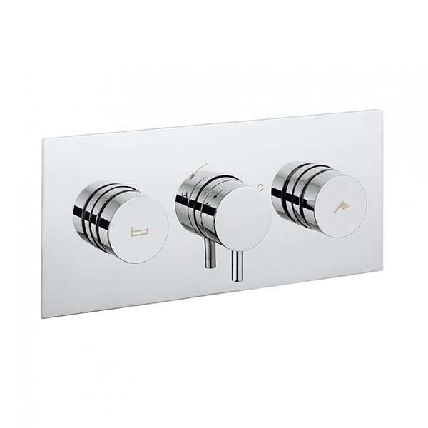 Crosswater Dial Bath Valve Twin Outlet DIAL KAI 5