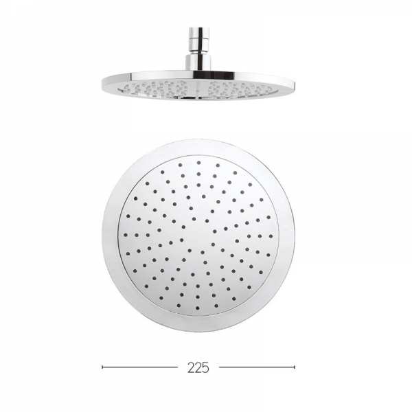 Crosswater Dial 225mm Fixed Showerhead FH225C+