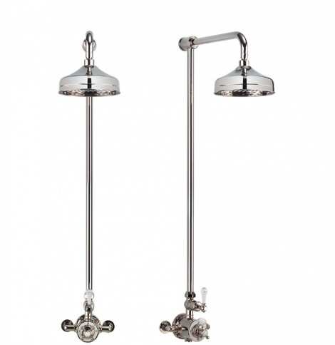 Crosswater Belgravia Thermostatic Shower Valve With 8" Fixed Head Nickel HG_SHOWERN