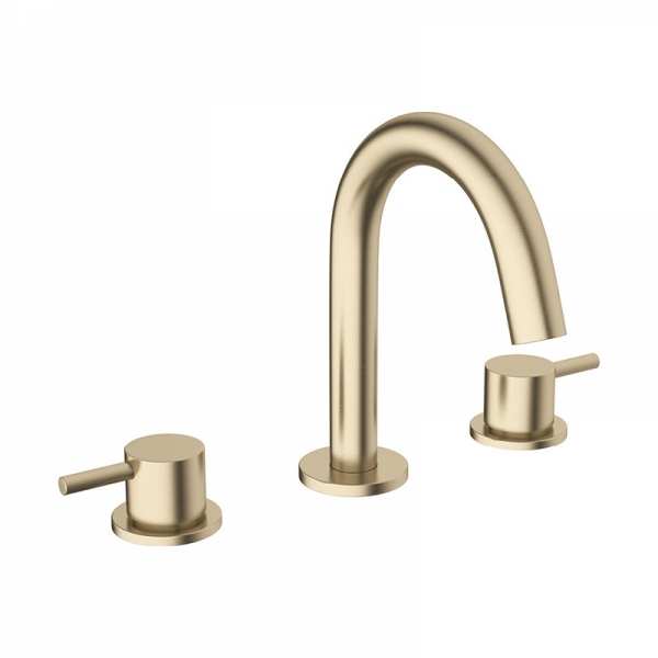 Crosswater MPRO Brushed Brass 3 Hole Basin Tap Set PRO135DNF PRO135DNF