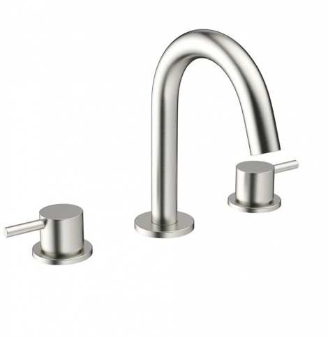 Crosswater MPRO Brushed Stainless Steel 3 Hole Basin Tap Set PRO135DNV